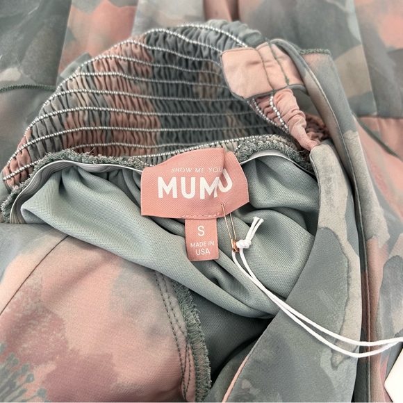 Show me Your MuMu Dress Mu Reese Ruffles Sage I do Green New - Picture 4 of 17